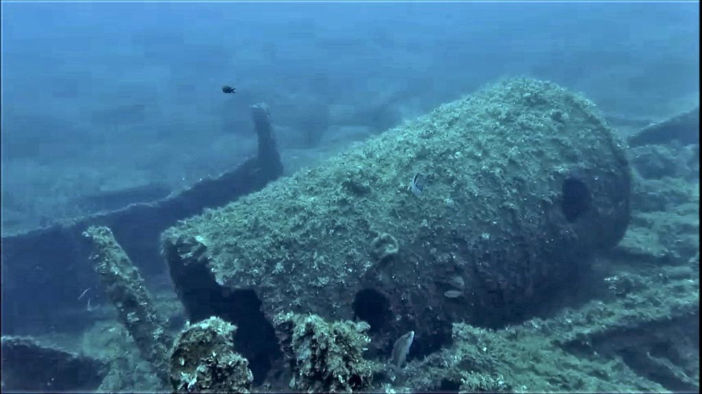 The shipwreck in Kalamitsi