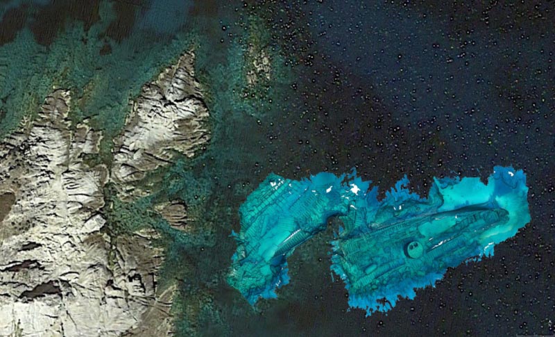 The shipwreck in Kalamitsi