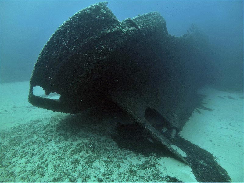 The shipwreck in Kalamitsi